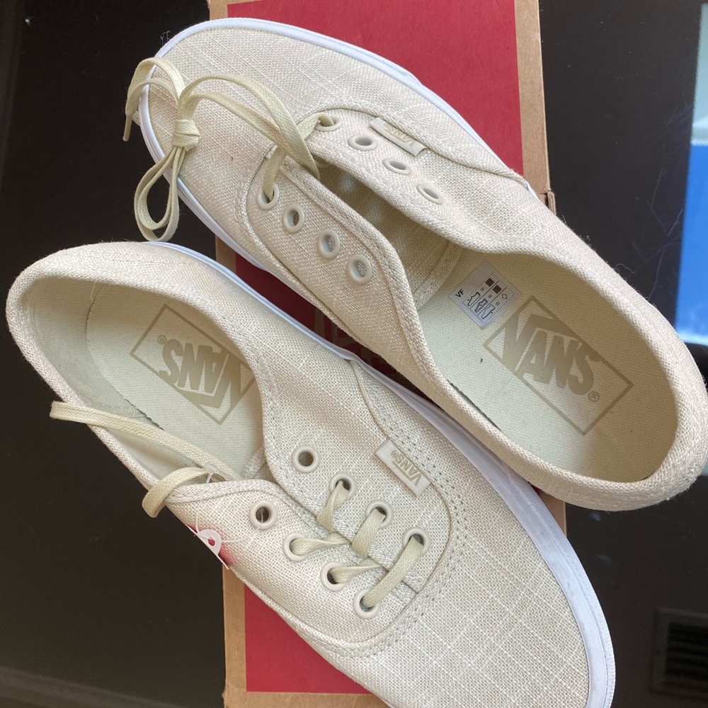 NWT NIB Vans Hemp Linen Turtledove/T Shoes